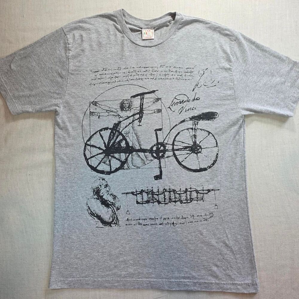 VINTAGE 90s LEONARDO DA VINCI GRAPHIC TEE